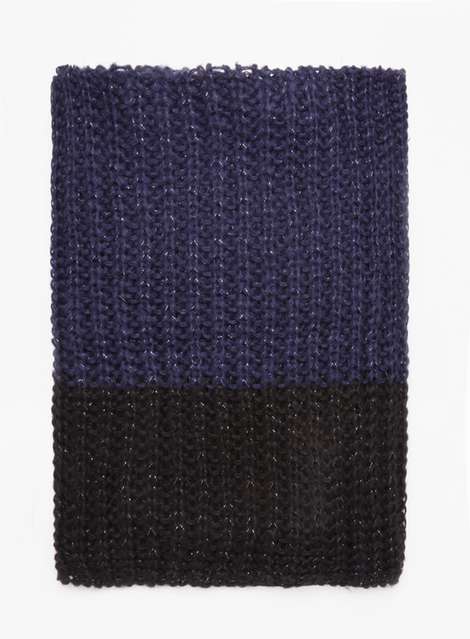 Navy And Black Knitted Snood